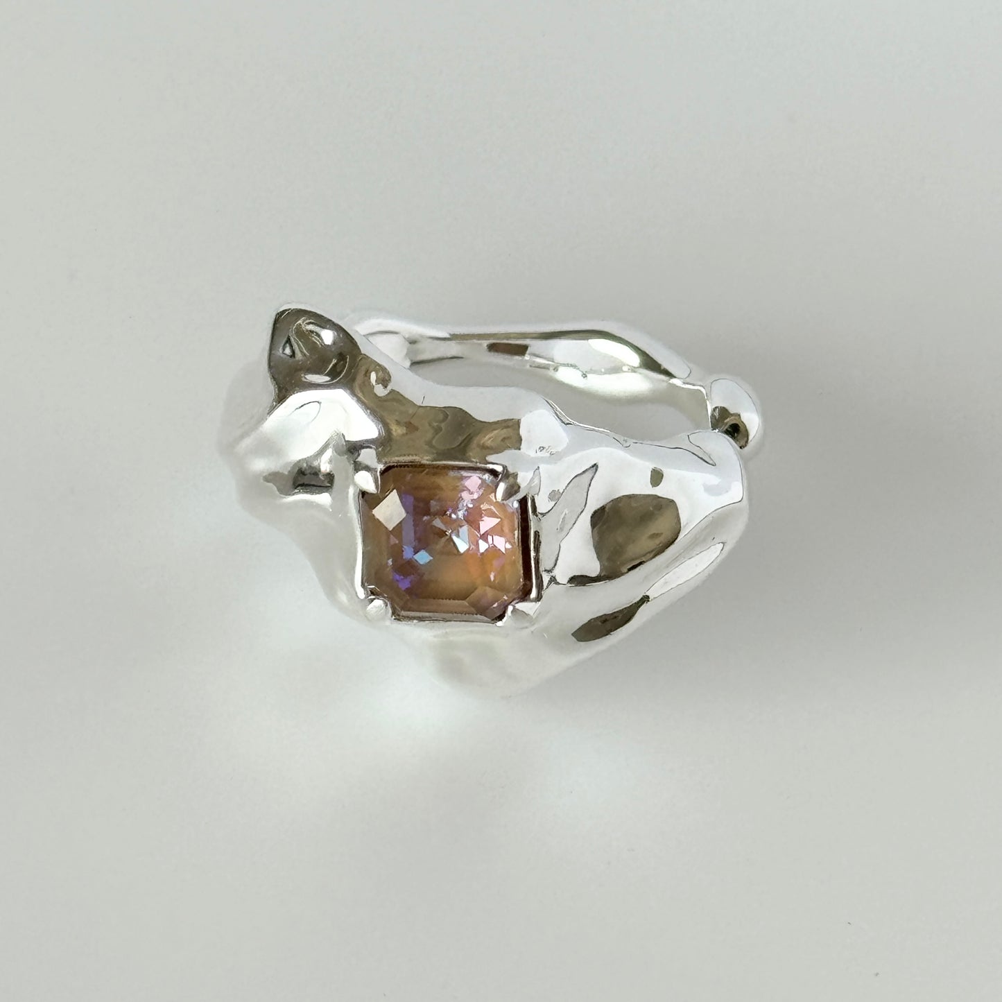 [ cappuccino ]  melt ring  silver