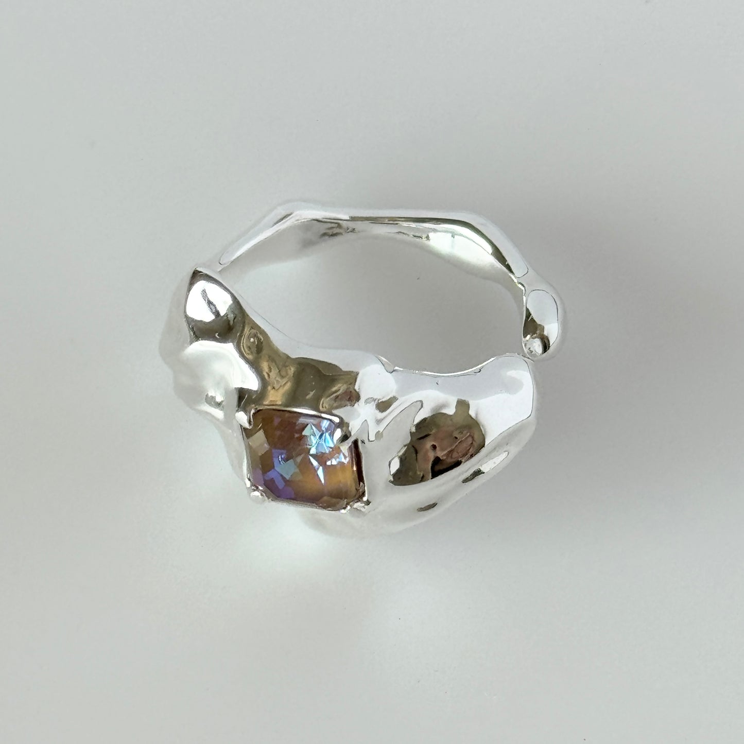 [ cappuccino ]  melt ring  silver