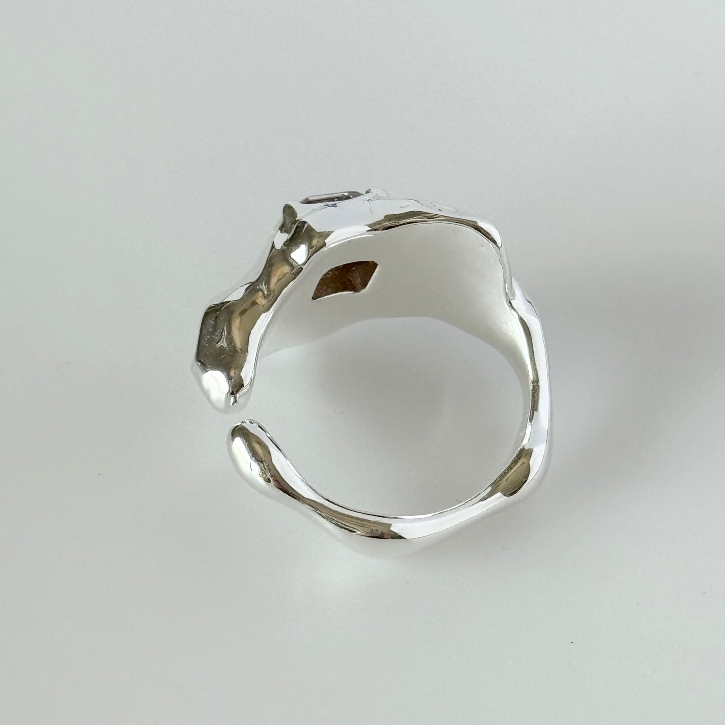 [ cappuccino ]  melt ring  silver
