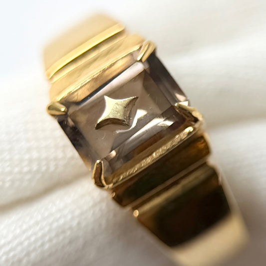 [ smoky quartz ] telescope gold