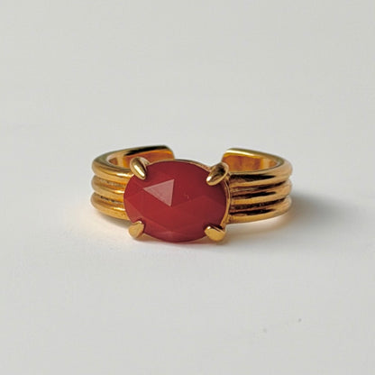 [ red agate ] trois gold