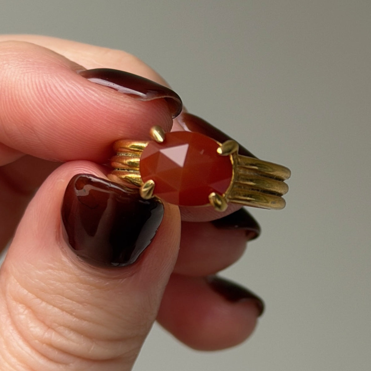 [ red agate ] trois gold