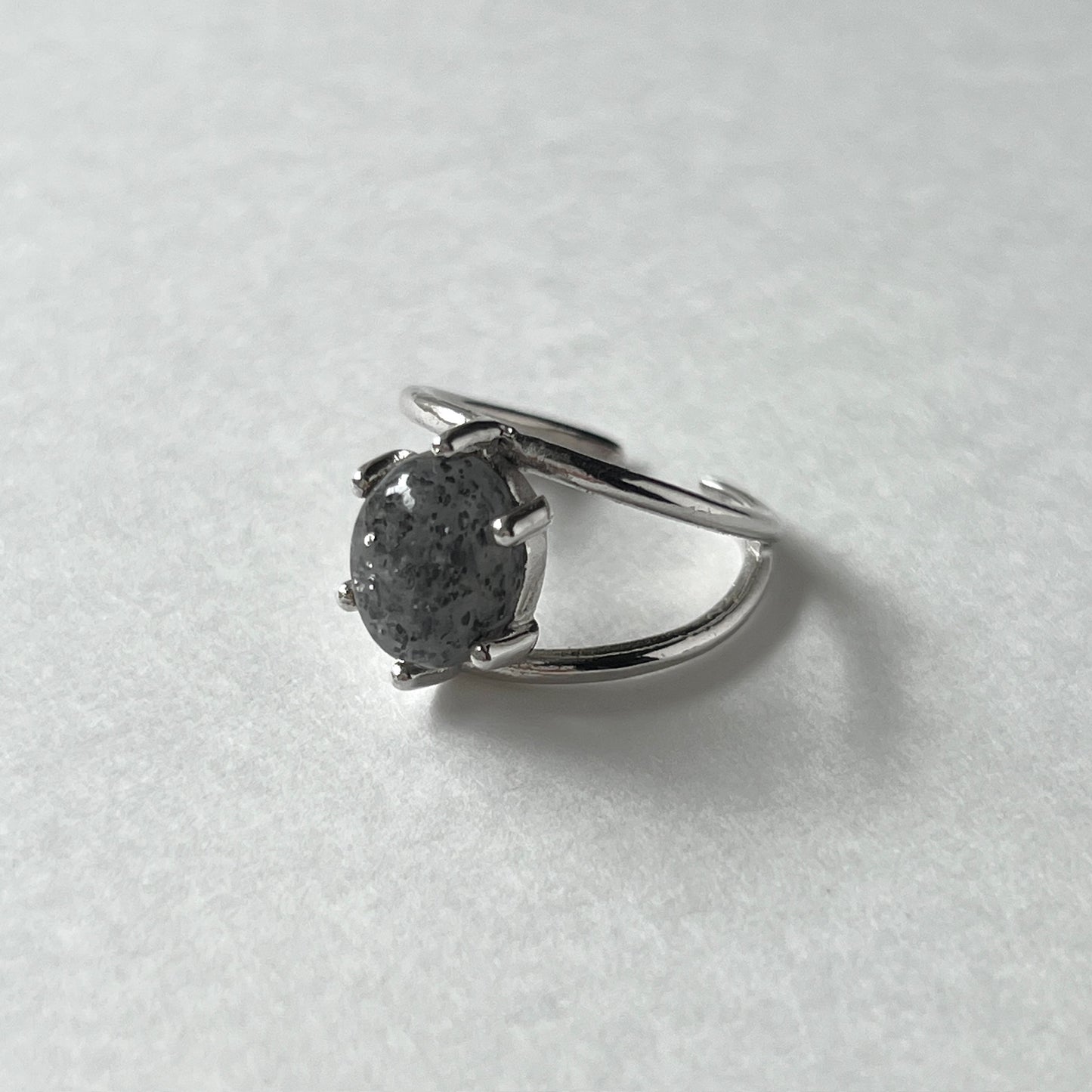 [ black aventurine ] double silver [ free size ]