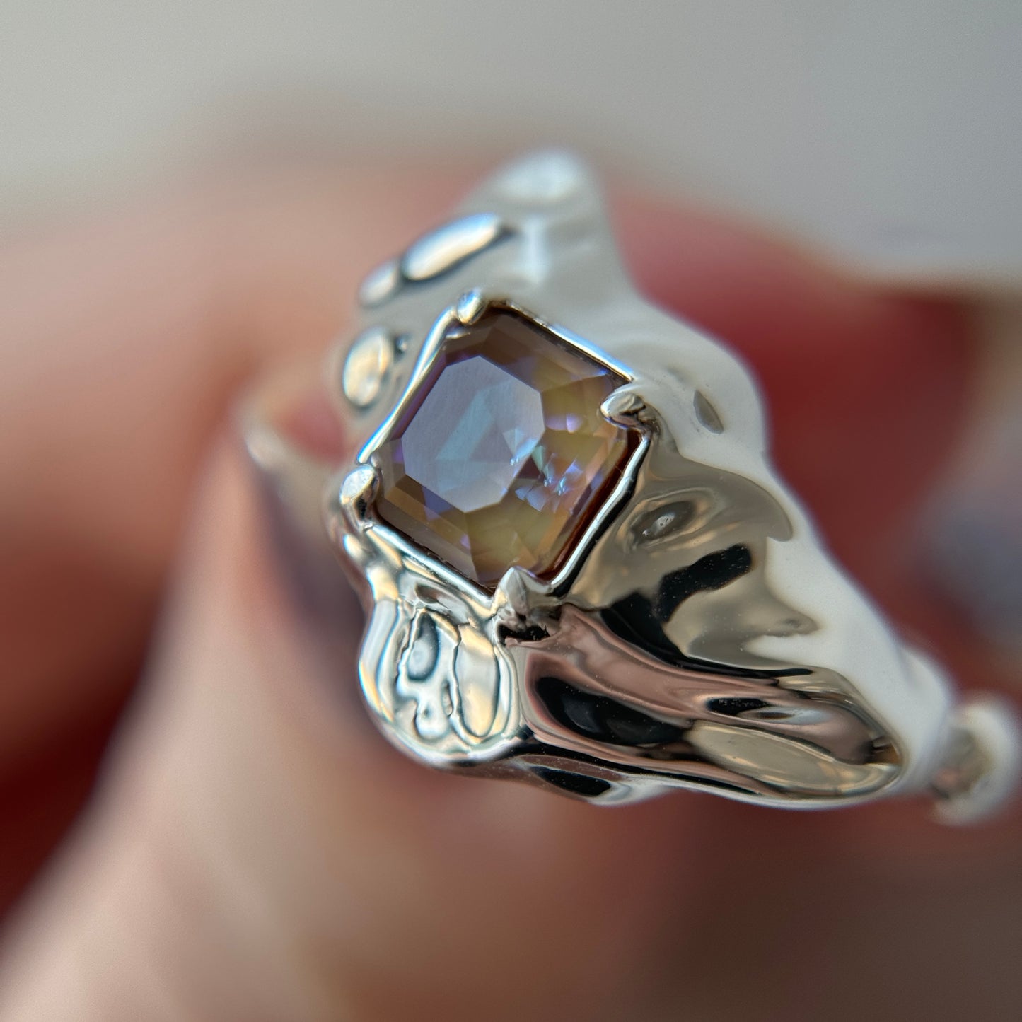[ cappuccino ]  melt ring  silver