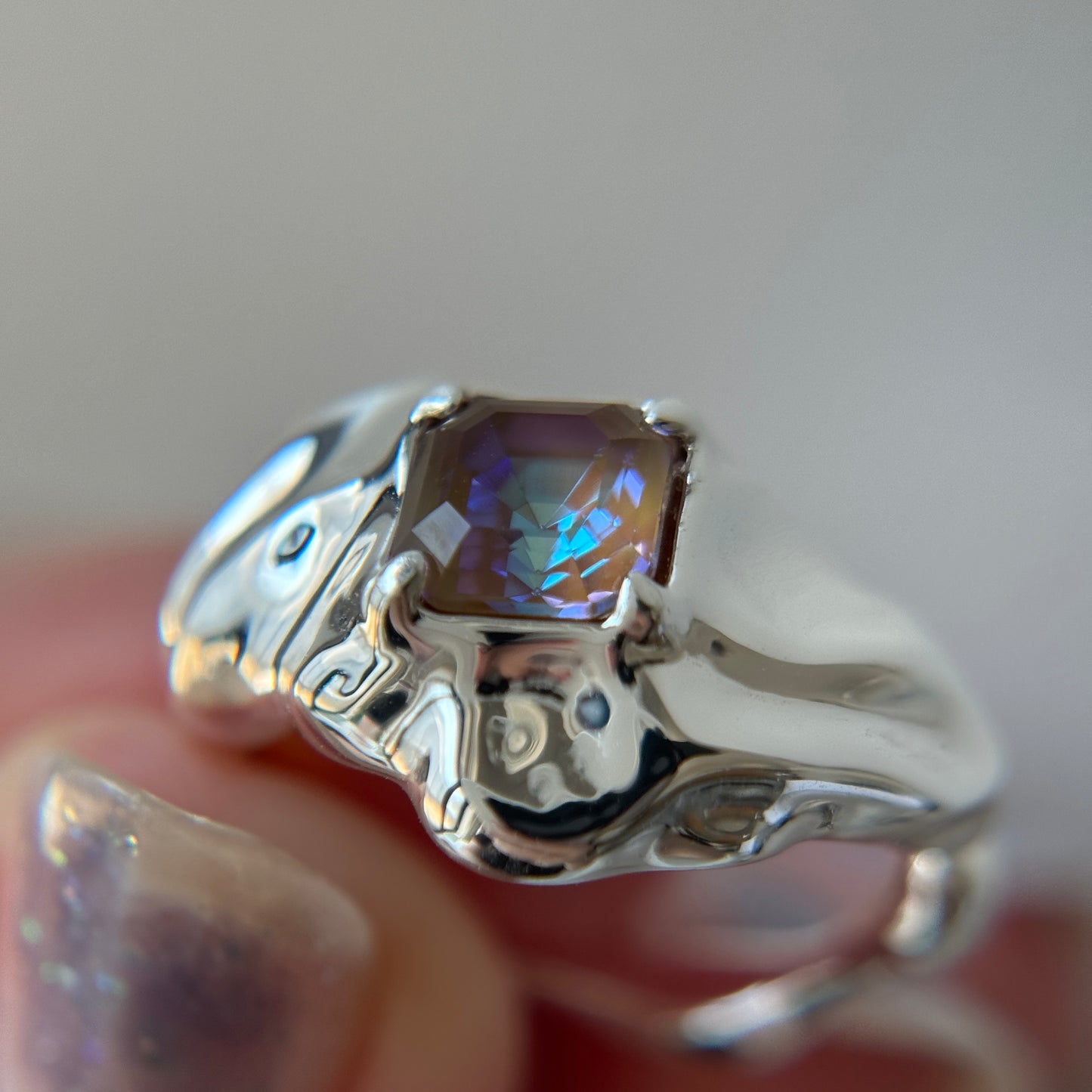 [ cappuccino ]  melt ring  silver