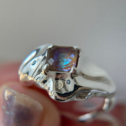 [ cappuccino ]  melt ring  silver