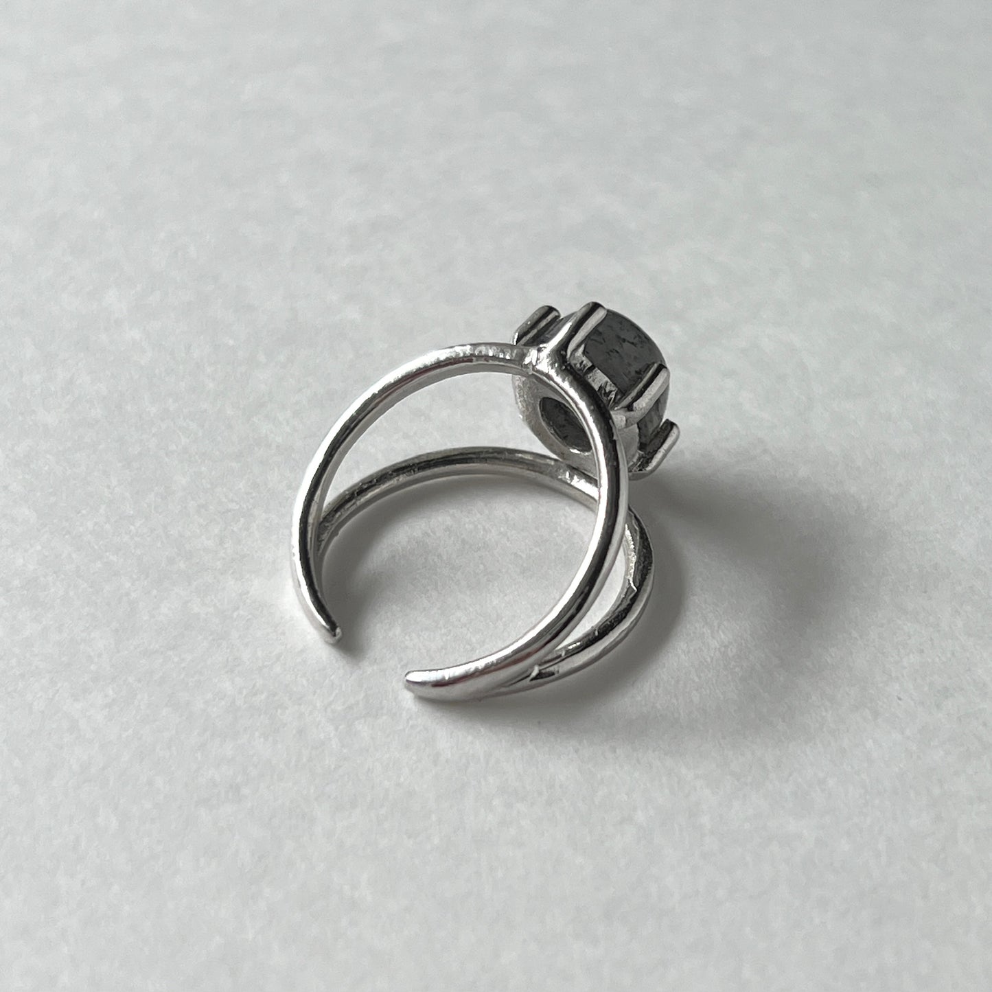 [ black aventurine ] double silver [ free size ]