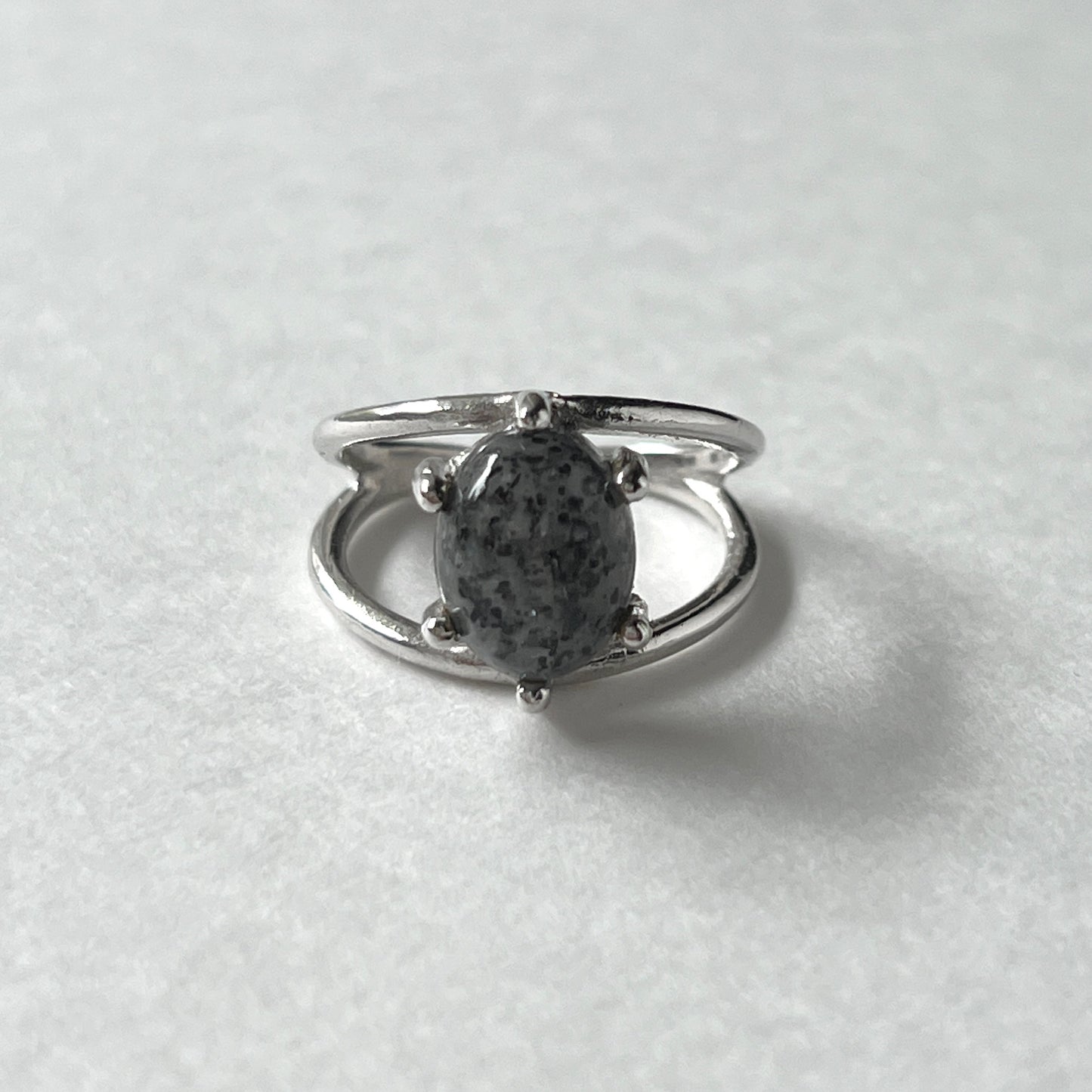 [ black aventurine ] double silver [ free size ]