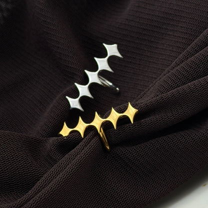 [ silver ] diamond line earcuff