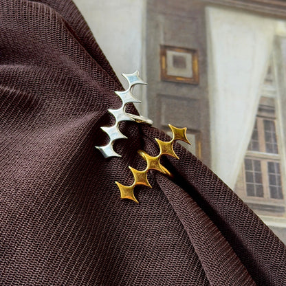 [ silver ] diamond line earcuff