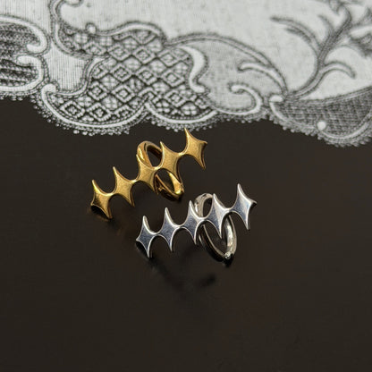 [ gold ] diamond line earcuff