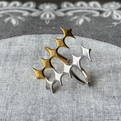 [ silver ] diamond line earcuff