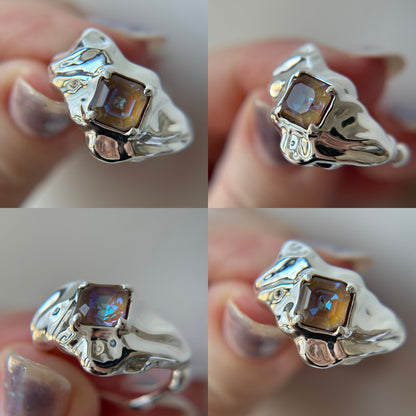 [ cappuccino ]  melt ring  silver