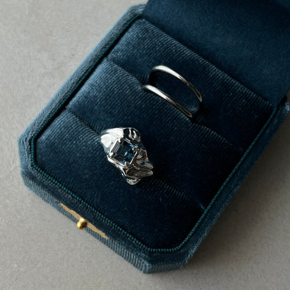 [ montana ]  melt ring  silver  [ free size ]