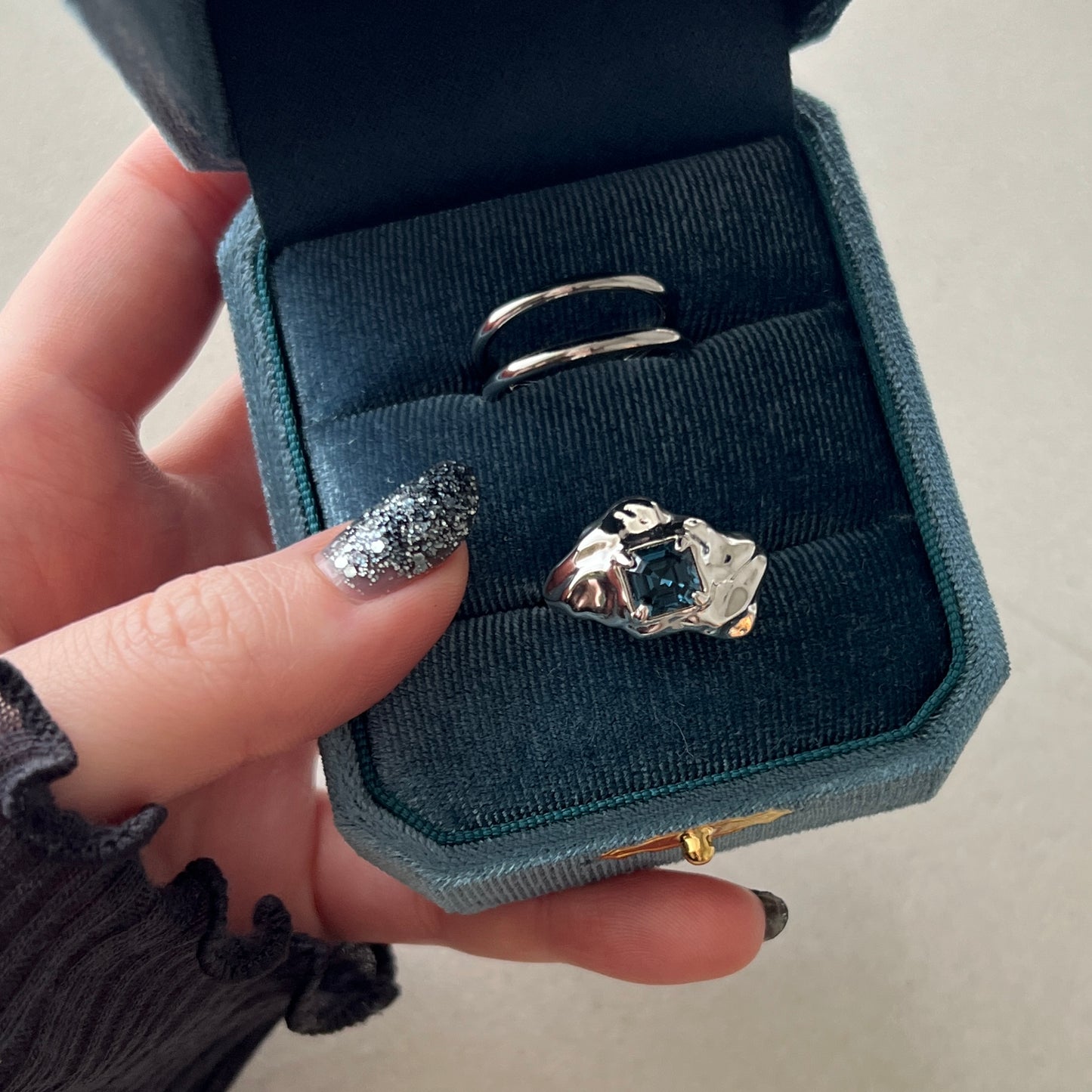 [ montana ]  melt ring  silver  [ free size ]