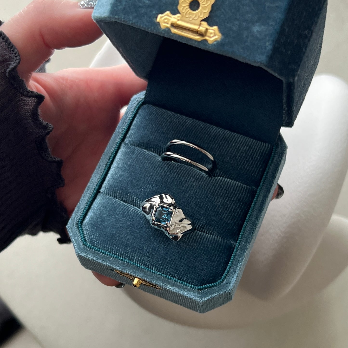 [ montana ]  melt ring  silver  [ free size ]