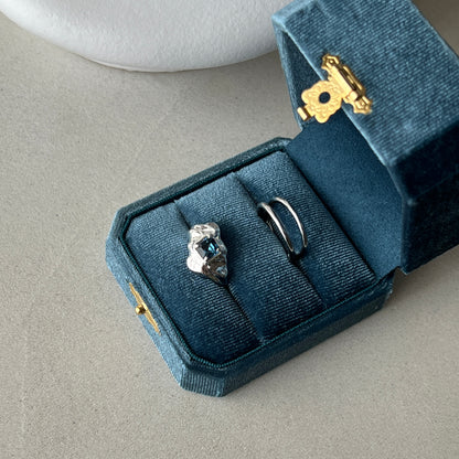 [ montana ]  melt ring  silver  [ free size ]