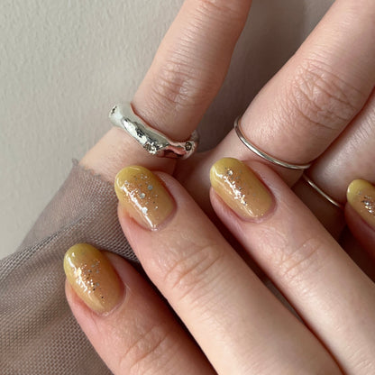 [ greige ] nuanced pinky ring [ silver ]