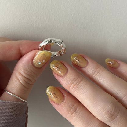 [ greige ] nuanced pinky ring [ silver ]