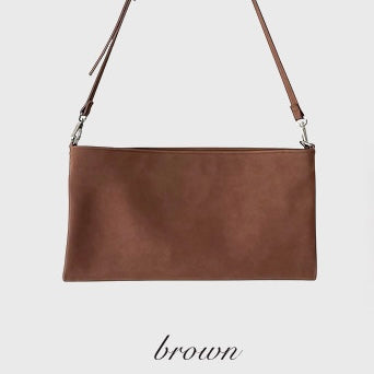 【BROWN】2way suede shoulder tote bag