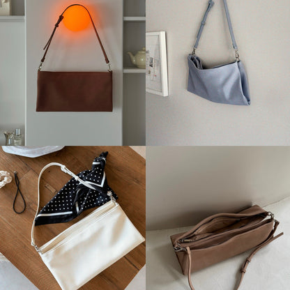 【IVORY】2way suede shoulder tote bag