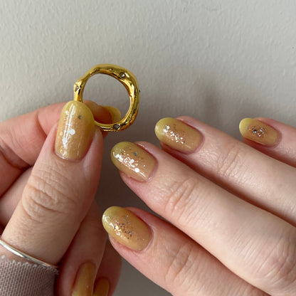 [ greige ] nuanced pinky ring [ gold ]