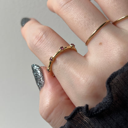 [ rhodolite garnet ] um garland ring gold