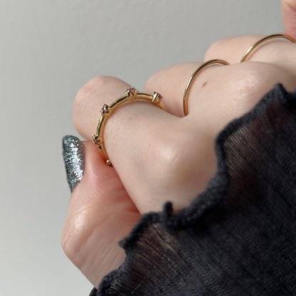[ rhodolite garnet ] um garland ring gold
