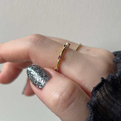 [ rhodolite garnet ] um garland ring gold