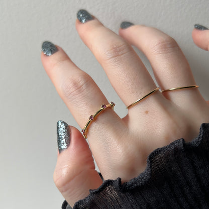 [ rhodolite garnet ] um garland ring gold