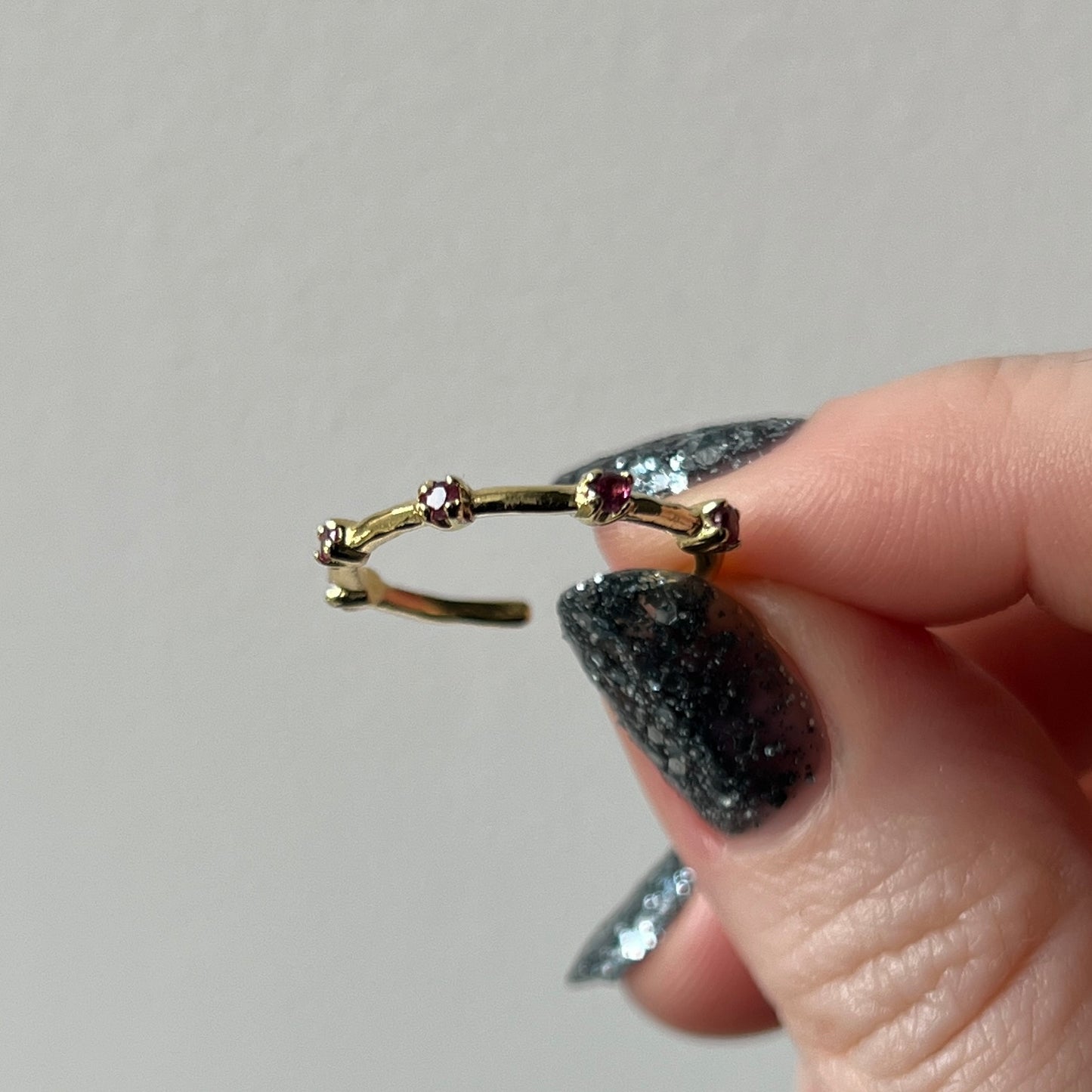 [ rhodolite garnet ] um garland ring gold