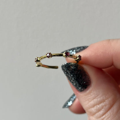 [ rhodolite garnet ] um garland ring gold