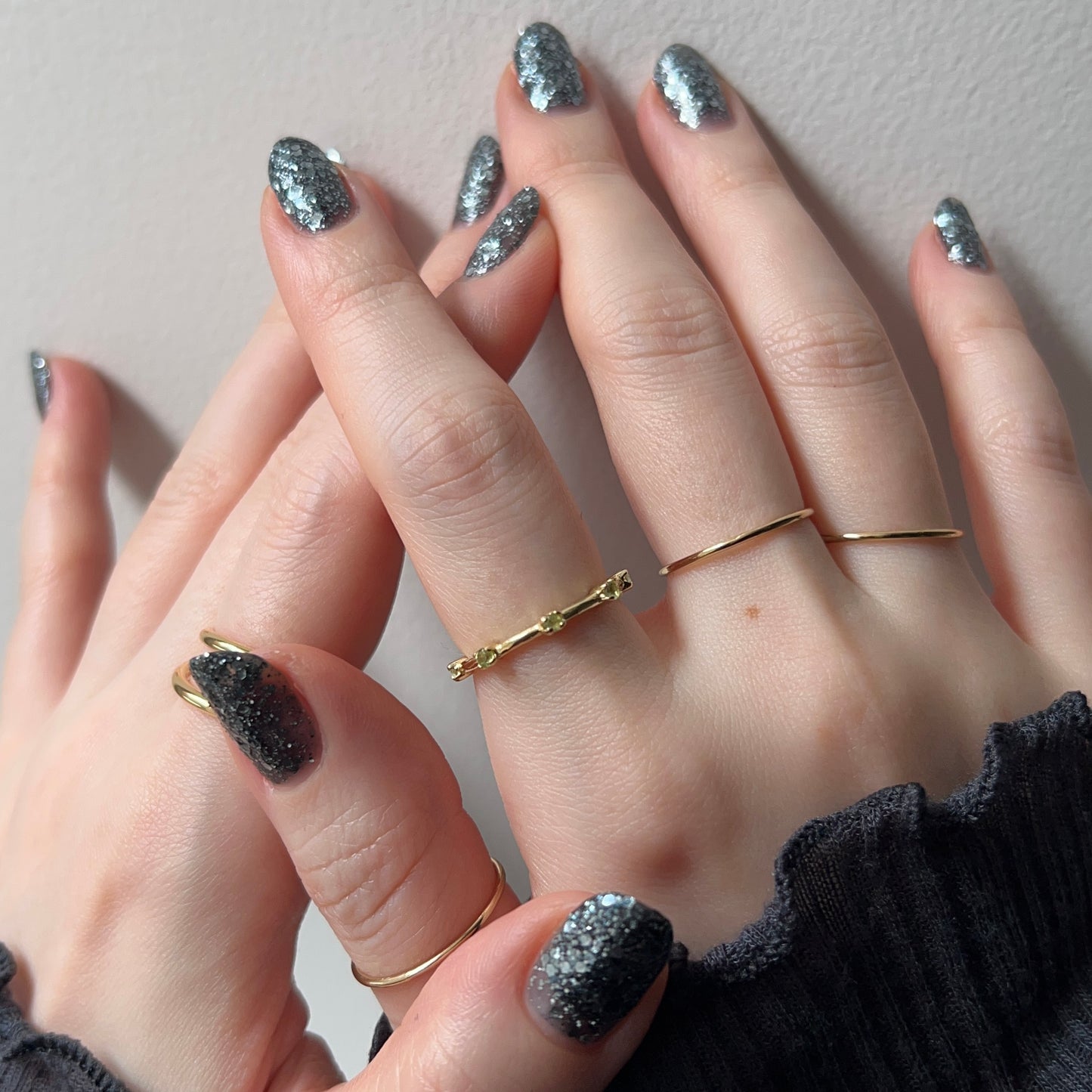 [ peridot ] um garland ring gold