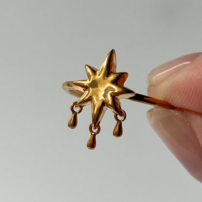 [ star drop ] ring gold