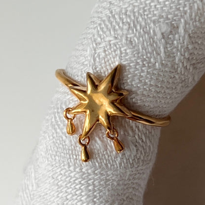 [ star drop ] ring gold