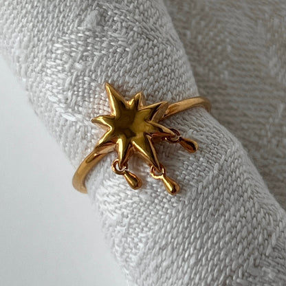 [ star drop ] ring gold