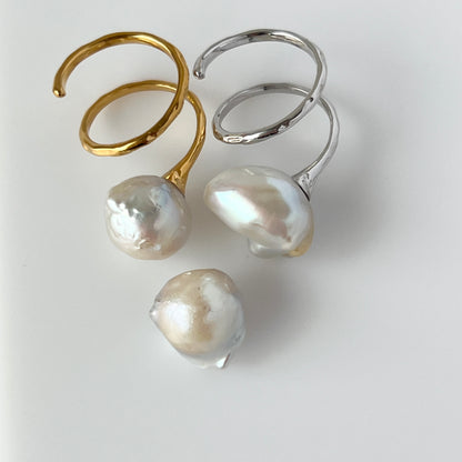 [ ✴︎13 ] oyster pearl mini ring
