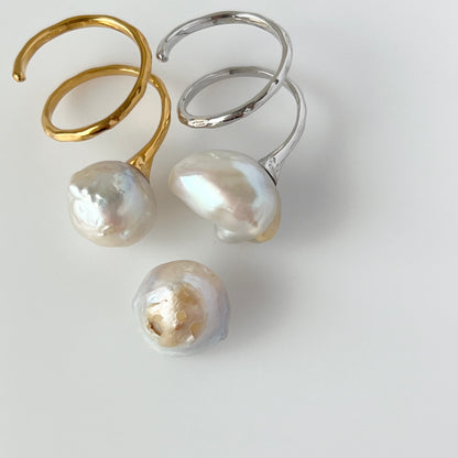 [ ✴︎13 ] oyster pearl mini ring