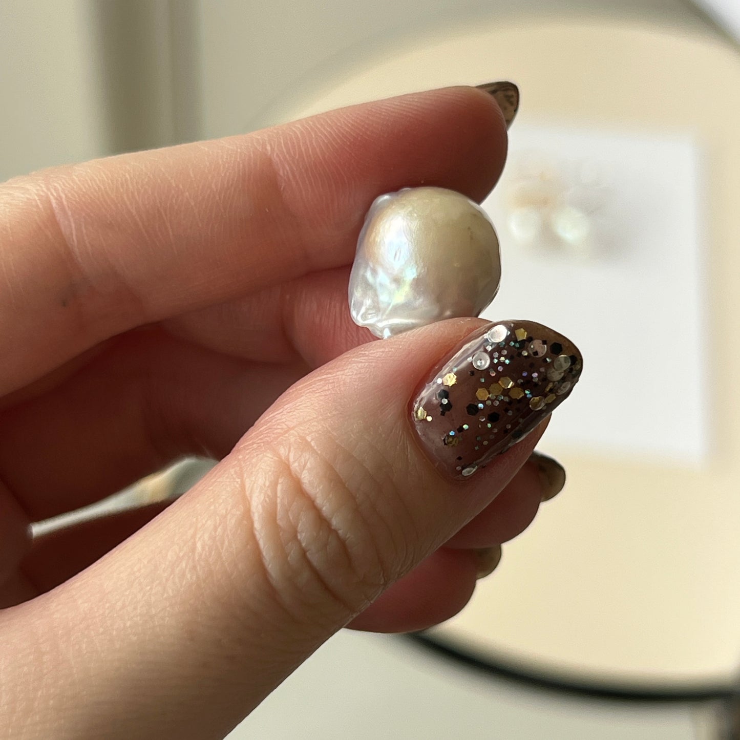 [ ✴︎13 ] oyster pearl mini ring