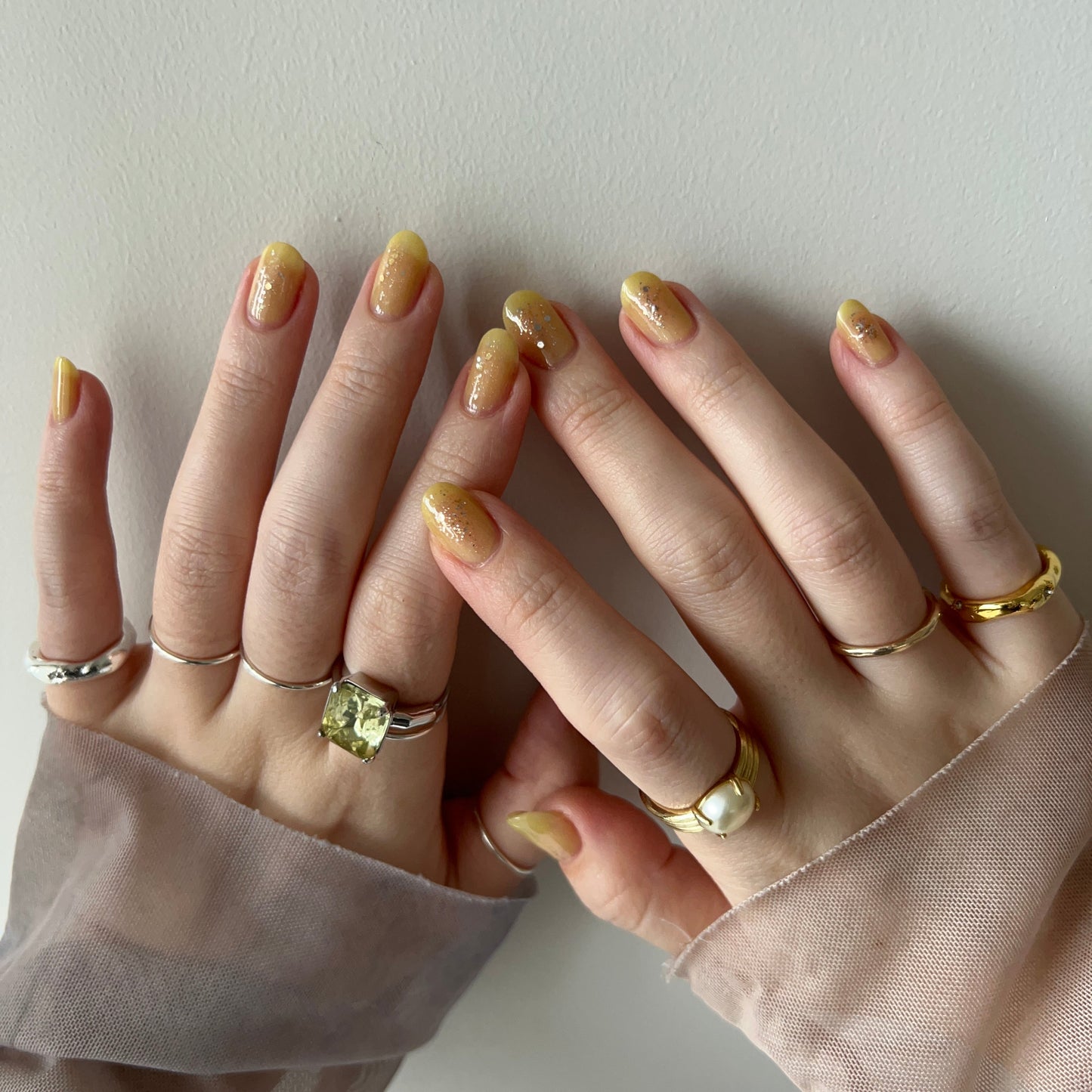 [ greige ] nuanced pinky ring [ silver ]