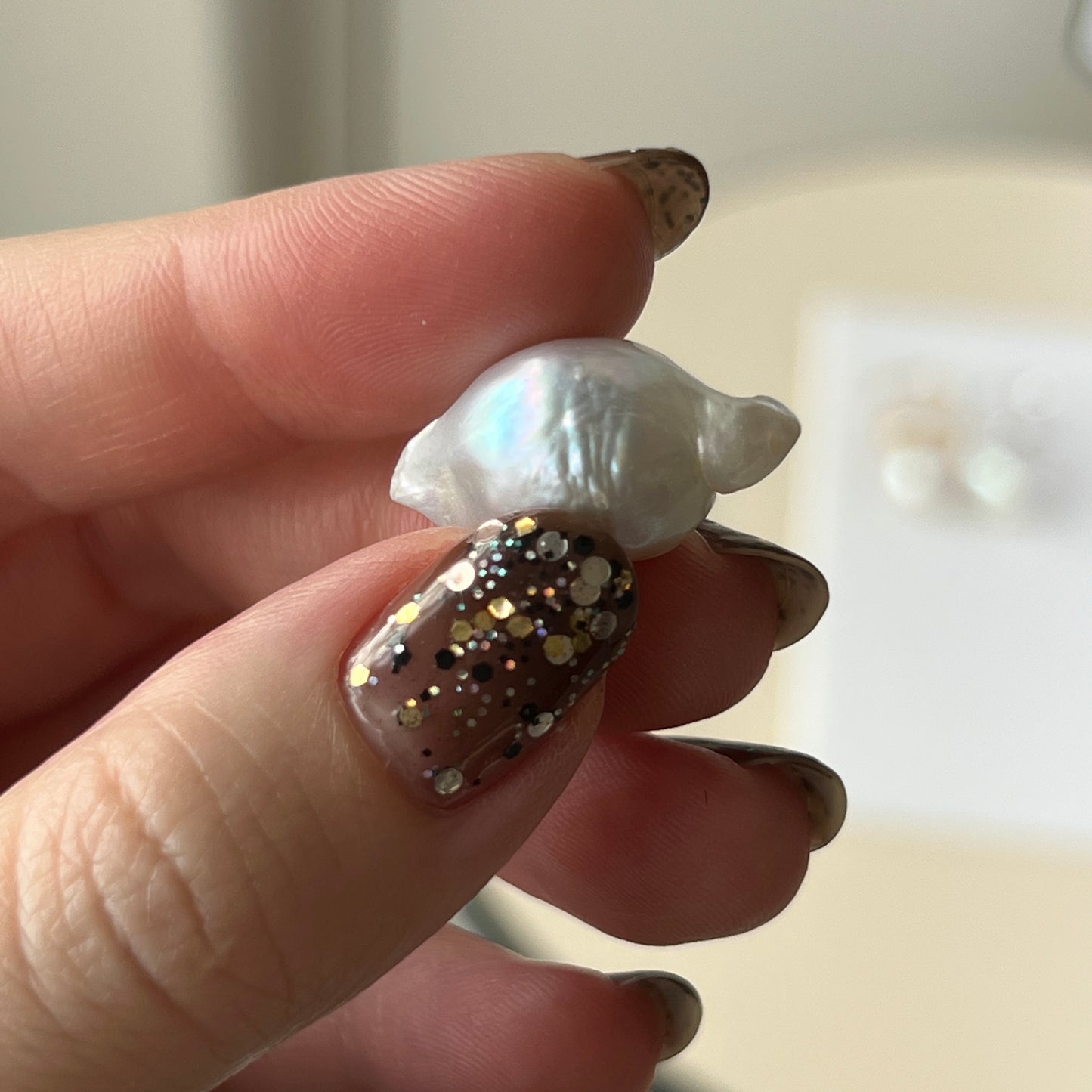 [ ✴︎14 ] oyster pearl mini ring