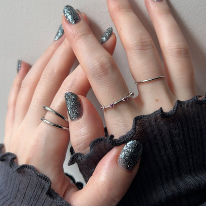 [ rhodolite garnet ] um garland ring silver