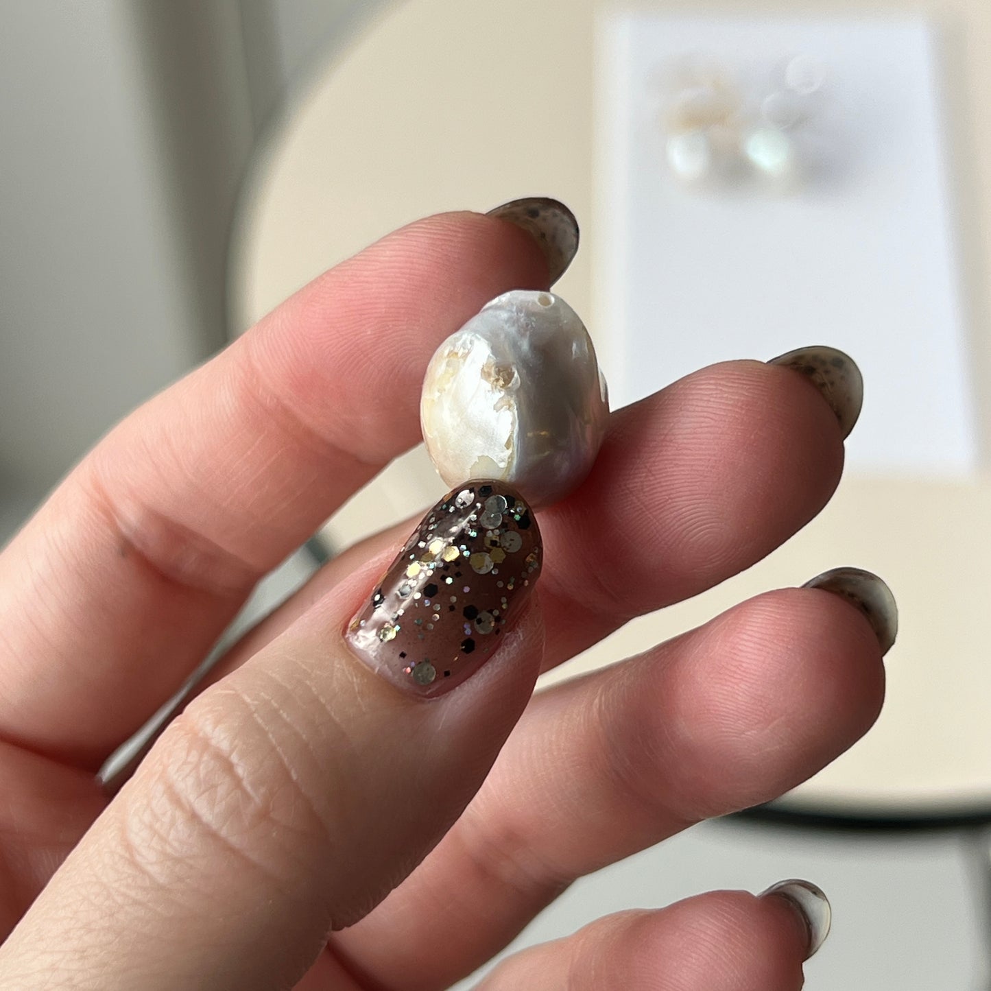 [ ✴︎15 ] oyster pearl mini ring