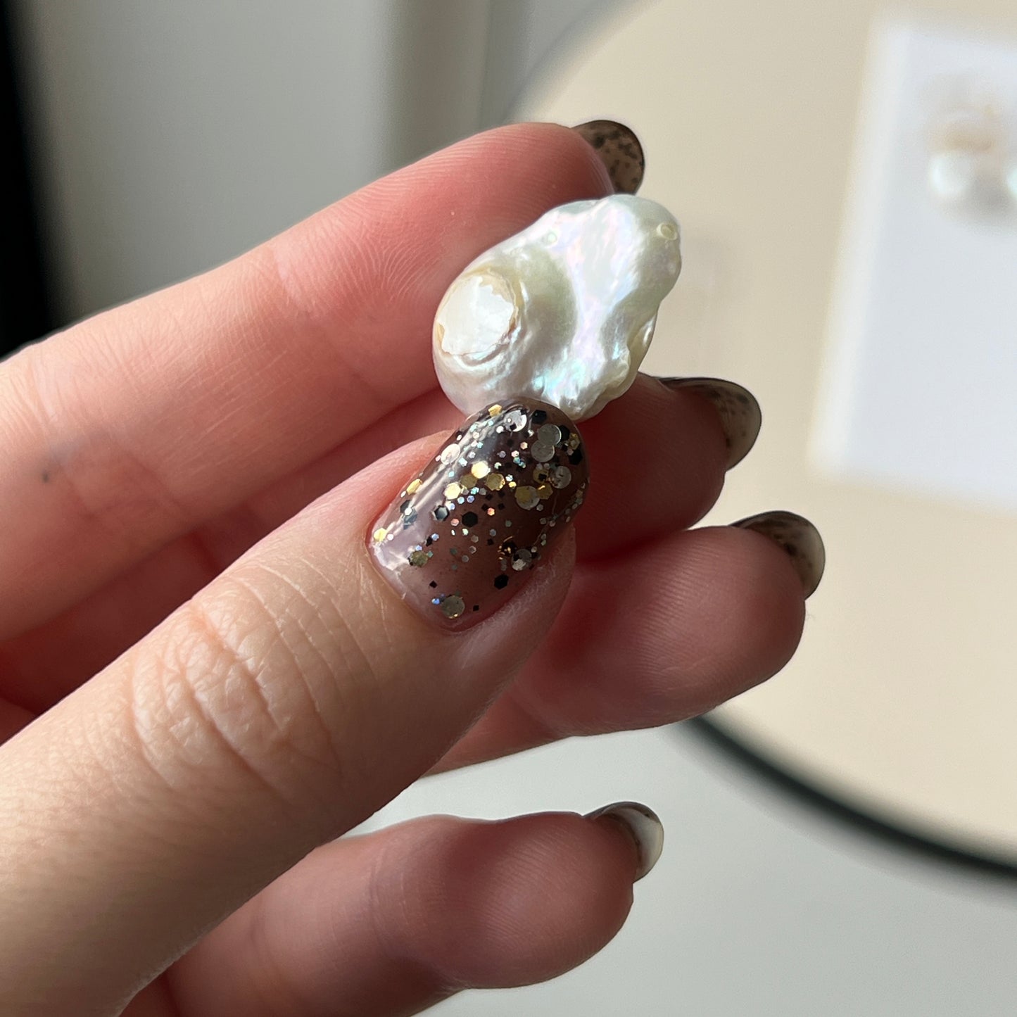 [ ✴︎16 ] oyster pearl mini ring