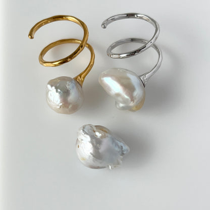 [ ✴︎17 ] oyster pearl mini ring