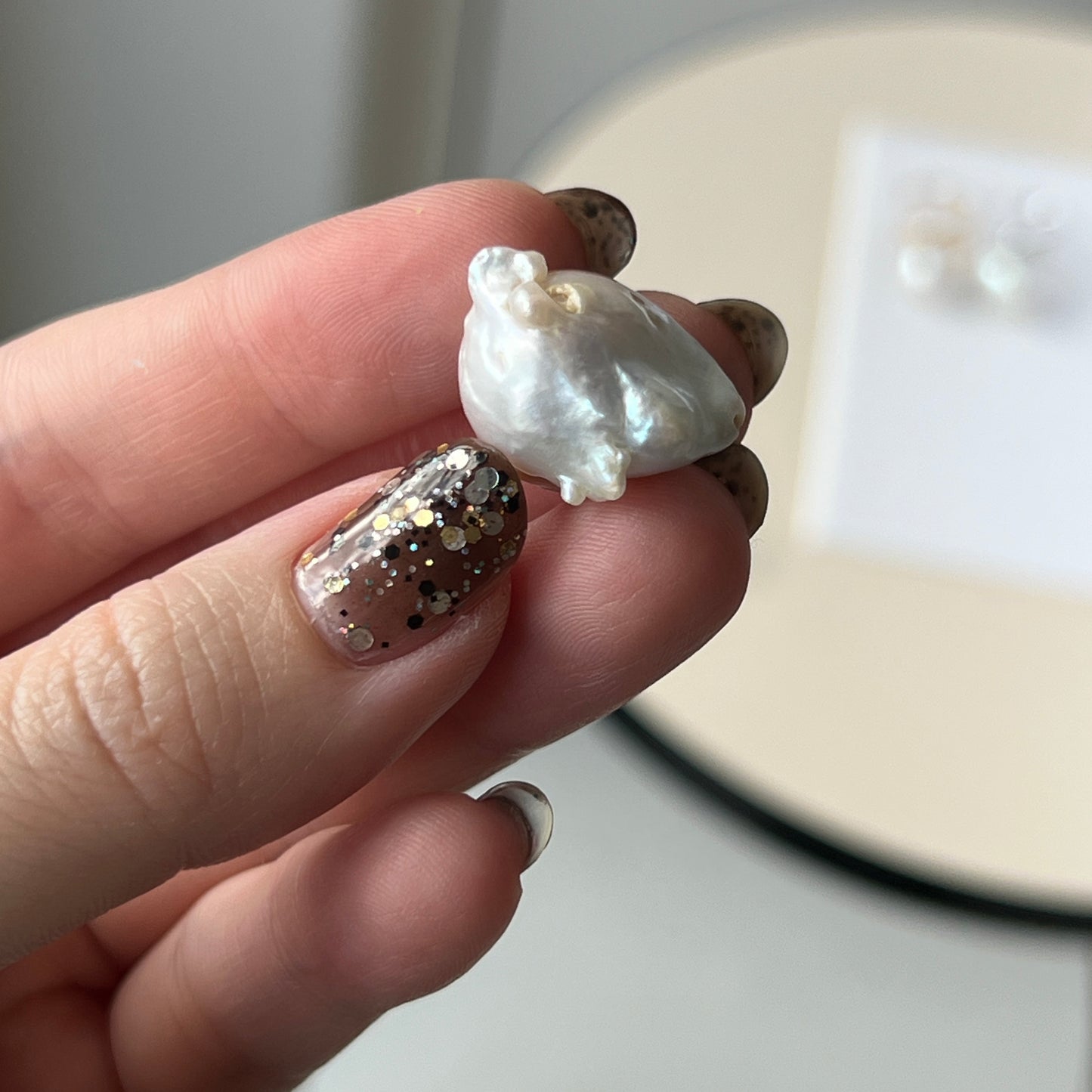 [ ✴︎17 ] oyster pearl mini ring