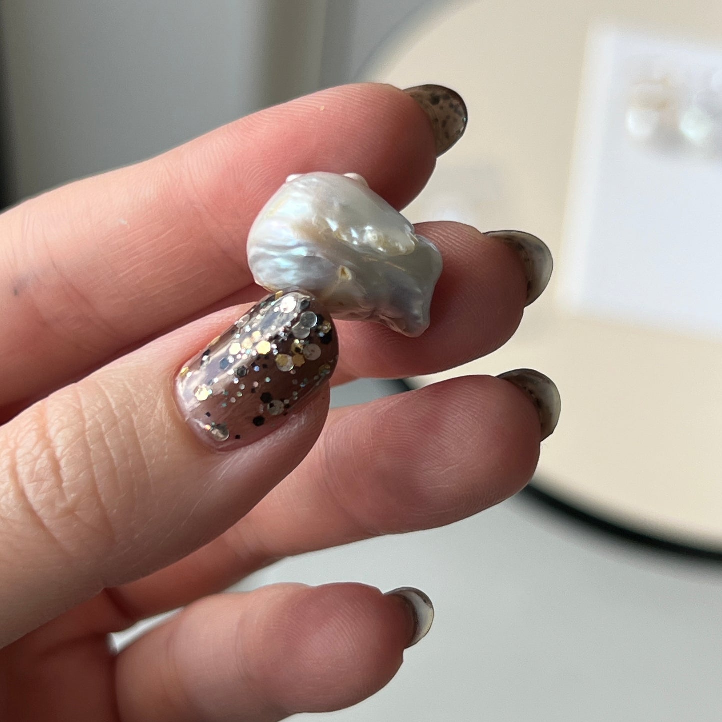 [ ✴︎17 ] oyster pearl mini ring