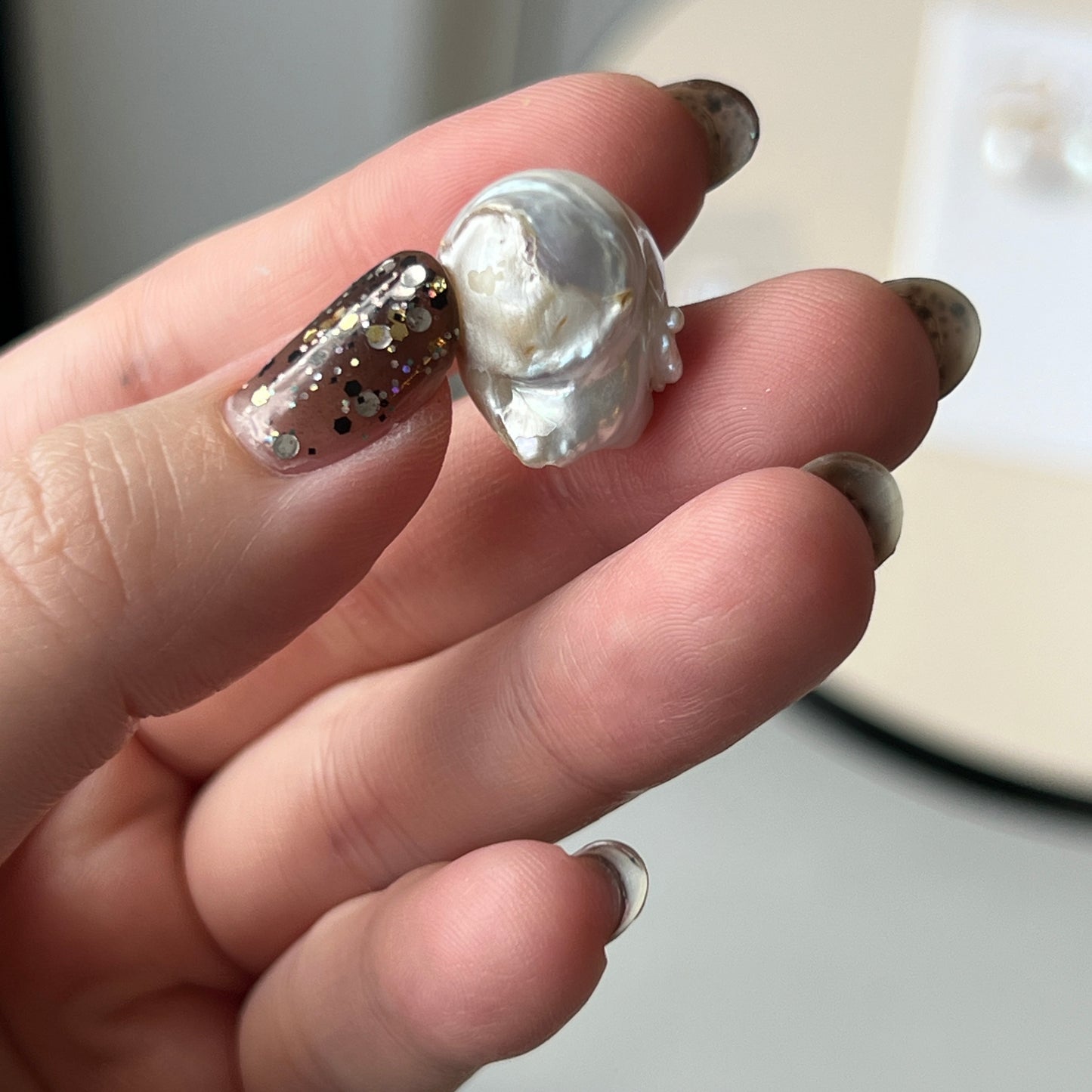 [ ✴︎17 ] oyster pearl mini ring