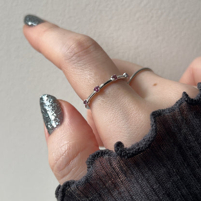 [ rhodolite garnet ] um garland ring silver