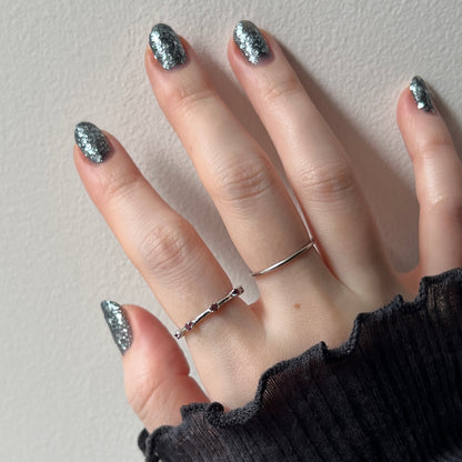 [ rhodolite garnet ] um garland ring silver